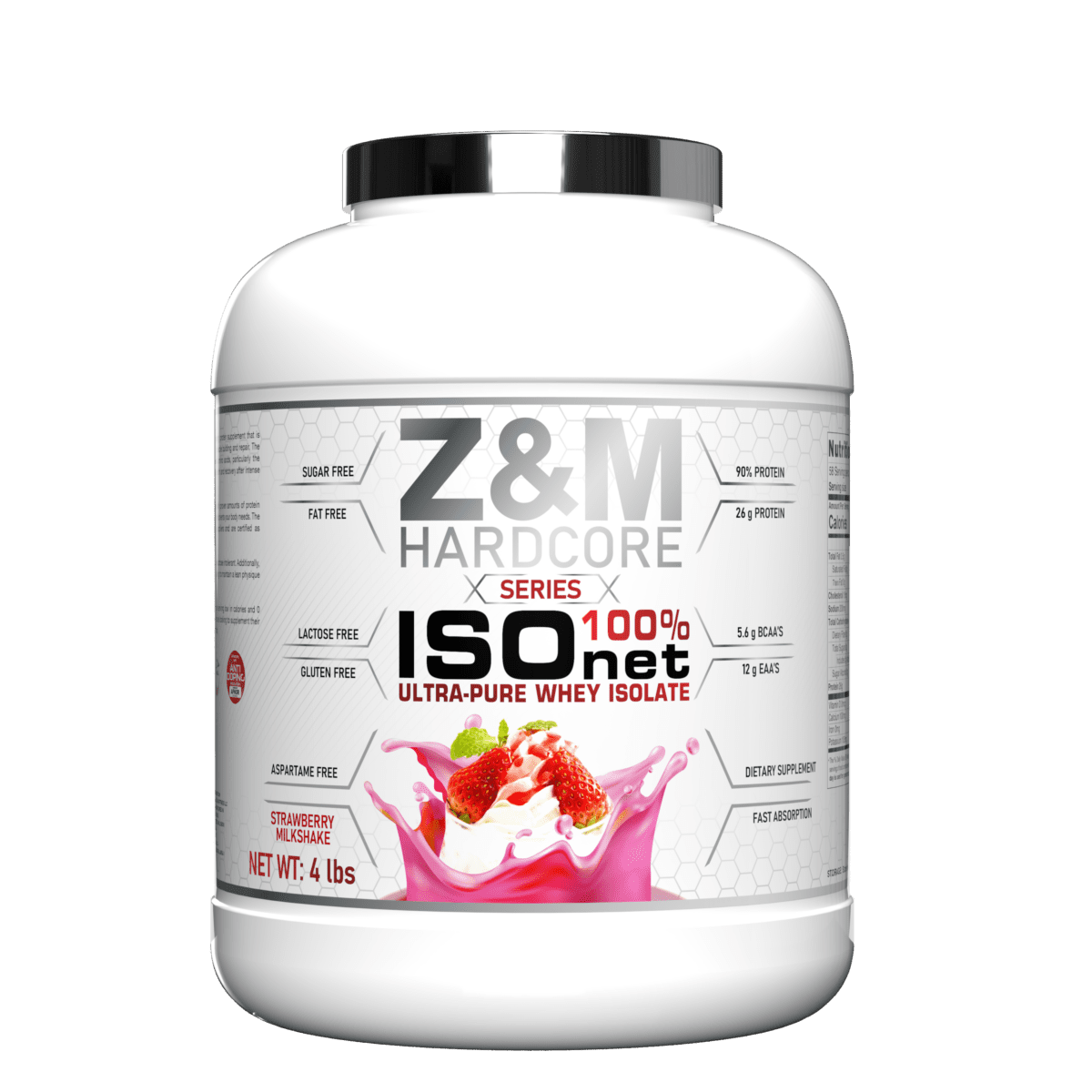 Z&M HARDCORE ISOLATE WHEY STRAWBERRY MILKSHAKE - Z&M Shop