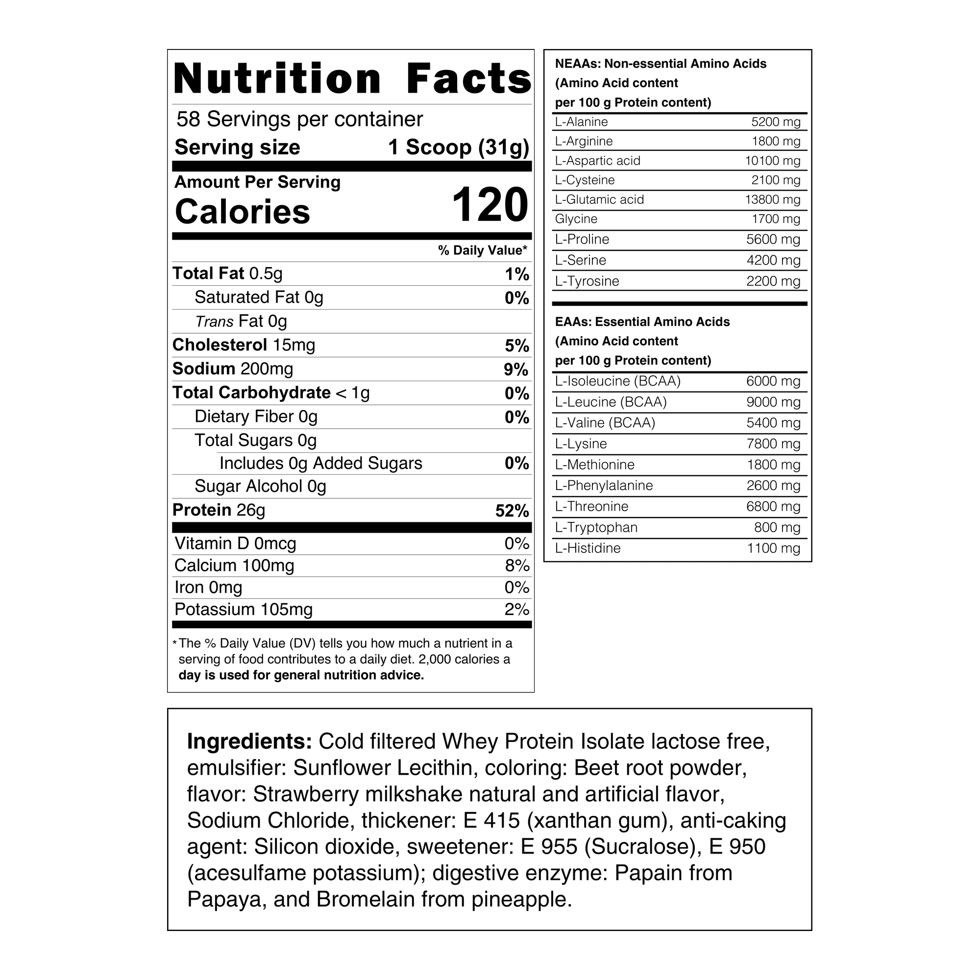 ISOLATE WHEY STRAWBERRY MILKSHAKE - Image 2